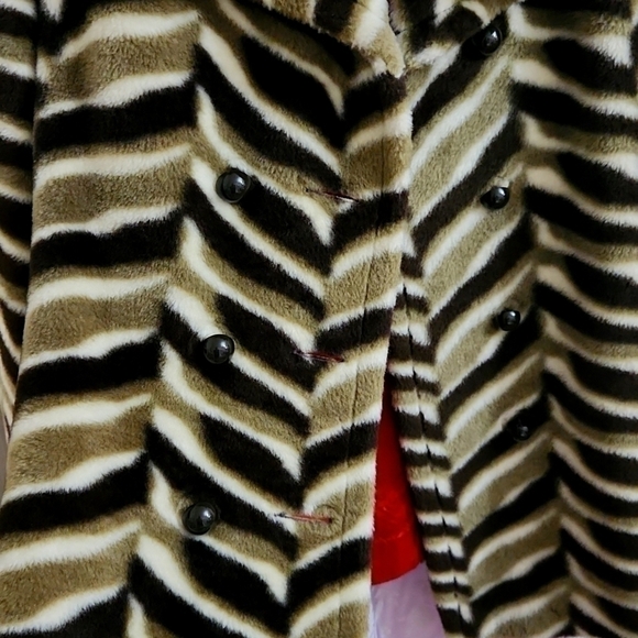 Vintage Mob Wife Vibe Coat Faux Fur Vintage Maximalist Y2K Blokecore - Picture 4 of 12